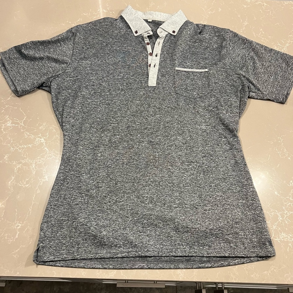 State and Liberty Polo - Dark and Light Grey
